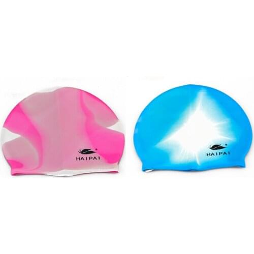 Free Shipping Durable Adult Soft Silicone Swim Cap Anti-slip Waterproof Elastic Multi Color Swimming Hat