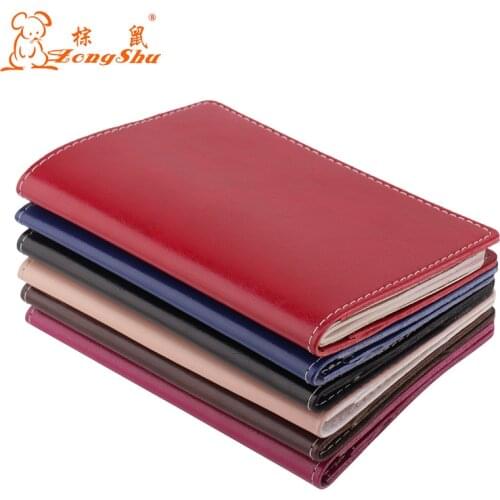 Oil wax Hot Sale Passport Covers Microfiber Synthetic Leather Solid Credit Id Card Folders Handmade Passports Holder