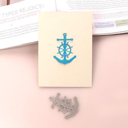 DUOFEN METAL CUTTING DIES sailing voyage anchor ship wheel helm stencil DIY Scrapbook Paper Album 2020 new