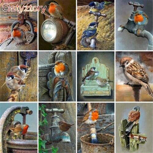 GATYZTORY Paint By Numbers For Adults Children Parrot Animal DIY HandPainted Oil Painting By Numbers Home Decoration Unique Gift