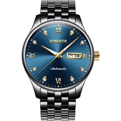 Quality XINQITE Watches Men Top Luxury Brand Automatic Mechanical Watch Sapphire Waterproof Watches Full Steel Male Wristwatches