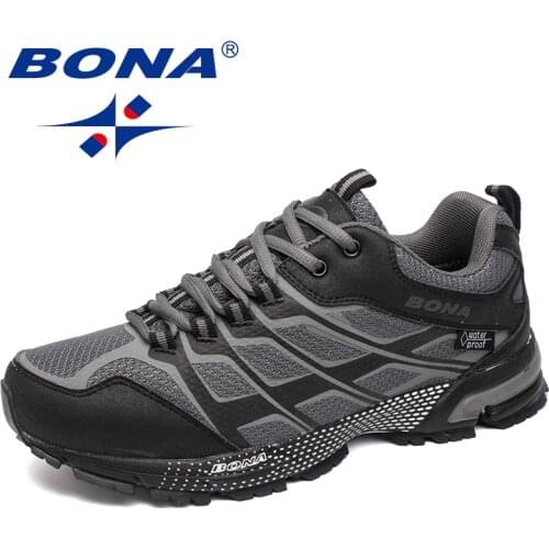 BONA New Classics Style Men Running Shoes Outdoor Walking Jogging Sneakers Lace Up Mesh Upper Athletic Shoes Fast Free Shipping