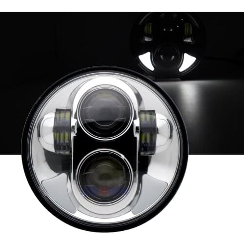 1 PCS 40W 5.75" 5 3/4 LED Motorcycle Headlight Motor Black Projector DRL Bulb For Sportster, Iron 883, Dyna, Street Bob FXDB