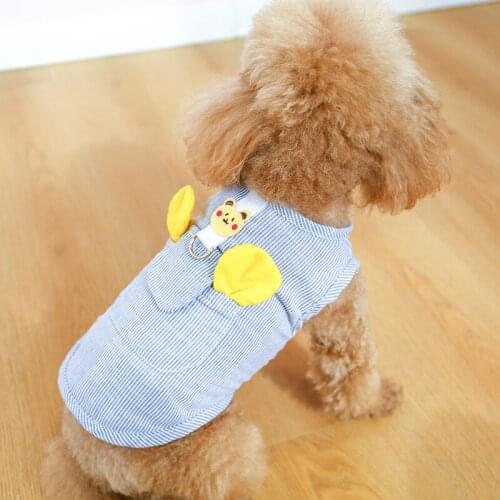 Summer Pet Dog Vest Cute Bear Tractable Dog Clothing Poodle Bichon Schnauzer Dog Costume Clothes Chihuahua Miniature Waistcoat