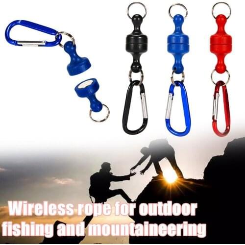 Fishing Magnetic Tool Release Holder Fly Fishing Retractor Carabiner Net Keychain Snap with Release Fishing Tool Clip Y6W6