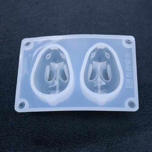 Cute 3D Rabbit Pendant Silicone Mold Epoxy Resin Mold Jewelry Making DIY Tools