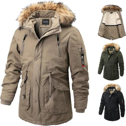 Fur Collar Hooded Men Winter Jacket 2020 New Fashion Warm Wool Liner Man Jacket and Coat Hat Detachable Windproof Male Parkas