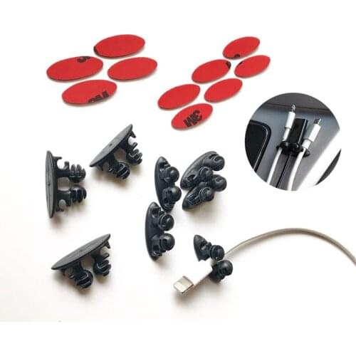 8pcs Car Wire Clip Stickers for Skoda Octavia Yeti Roomster Fabia Rapid Superb KODIAQ Citigo