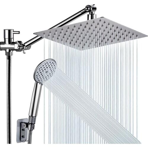 Shower Head, High Pressure Rainfall Shower Head, Handheld Showers Combo , 5 Spray Settings Anti-Leak Dual Shower Head