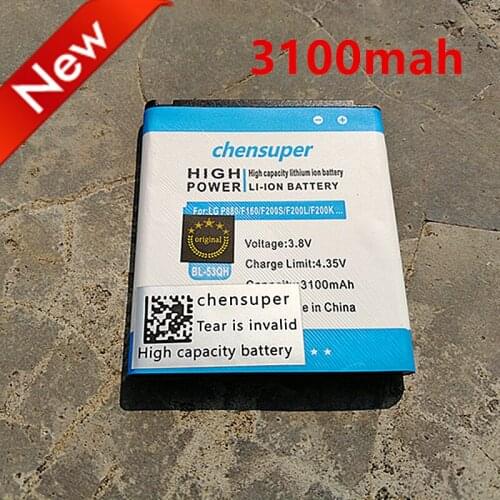 New 3100mah BL-53QH Battery for LG Optimus P880 P760 L9 KP765 F160 F200 E0267 Phone Battery