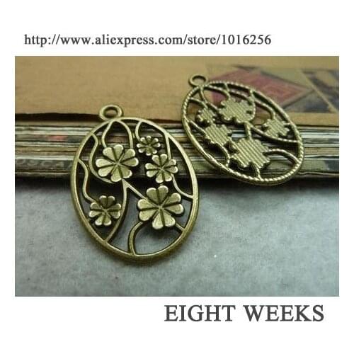 Zinc alloy pendant jewelry accessories diy handmade material charms elliptical cuttlefish 22 * 32 mm