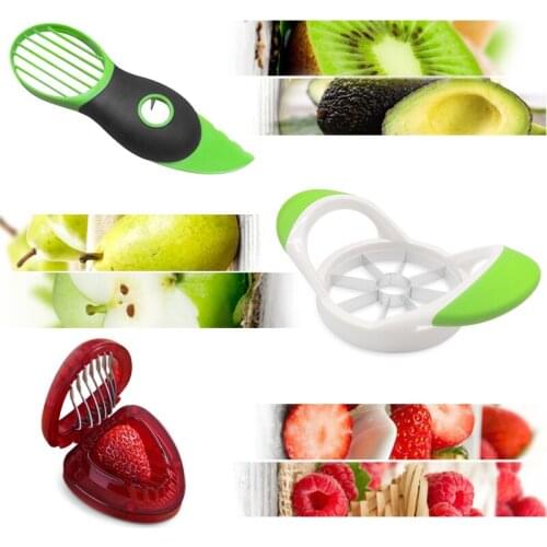 Apple Slicer Fruit Splitter Pitter Avocado Slicer Corer Strawberry Divider Cutter Tools Portable Separator Tool Kitchen Gadgets