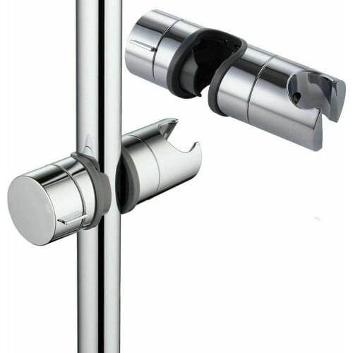 ABS Replacement Sturdy Bathroom Shower Rail Head Slider Holder Adjustable Rail Slider Bracket Bathroom Accessories 1Pcs