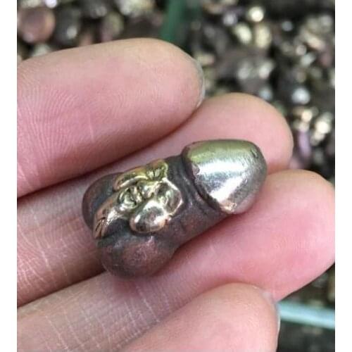 Old Collectible Sexy reproductive bronze statue Netsuke Tibetan Buddhist instruments