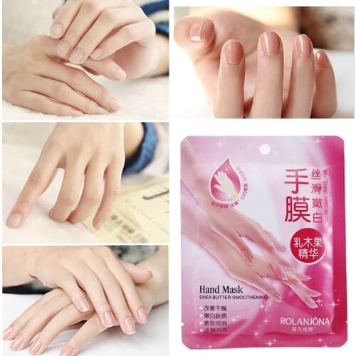 Hand Skin Care Hand Mask Shea Butter Essence Soft Whitening Hand Mask Moisturizing Gloves Smoothing Nourishing