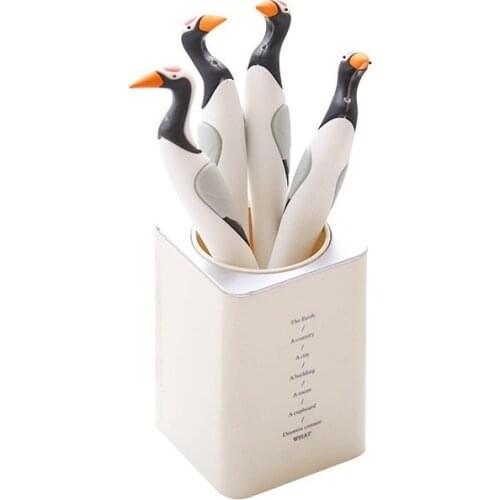 Ellen Brook 1Pcs Creative Cute Kawaii Silicon Bird Stationery School Office Supply Styling Handle Flamingo Pretty Lovely Gel Pen