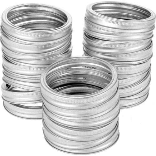24pcs/kit 86mm Mason Canning Bands Rings Regular/Wide Mouth Silver Screw Band fits for Mason Can Jar Cap Cover Storage Bottles