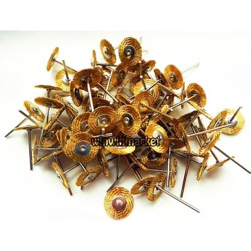30pcs NEW Wire Copper Brush Polishing Wheel for Rotary Tools 2.35mm