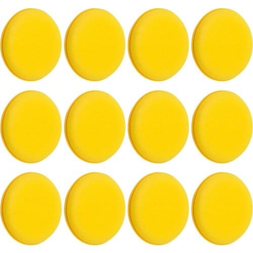 12pcs Waxing Applicator Polish Pads Car Washing Cleaning Sponge Automobile Polishing Waxing Cleaning Scrubber Car Accessories