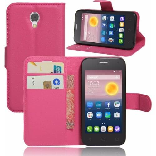 Phone cases for Alcatel PIXI First 4024D,50pcs/lot,TPU leather flip wallet protective case cover for Alcatel PIXI First 4024D