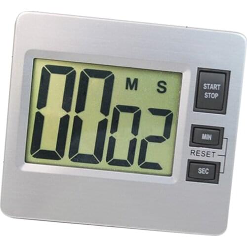Digital LCD Bathroom Kitchen Wall Alarm Clock Set-up Timer