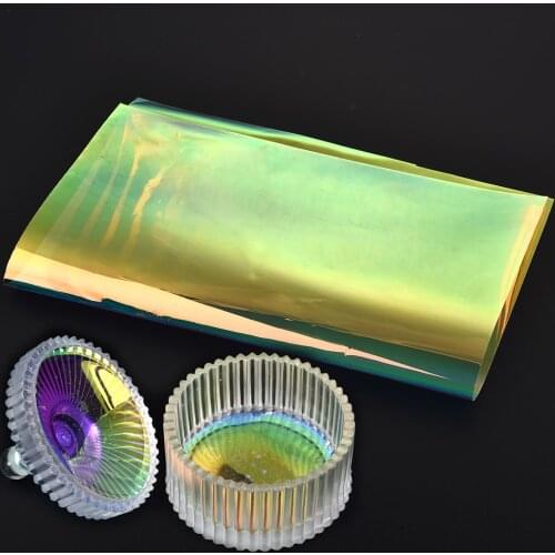 Colorful Cellophane Laser Aurora Paper Candy Paper Resin Filling For DIY Resin Jewelry Epoxy Crafts Nail Art Decorations