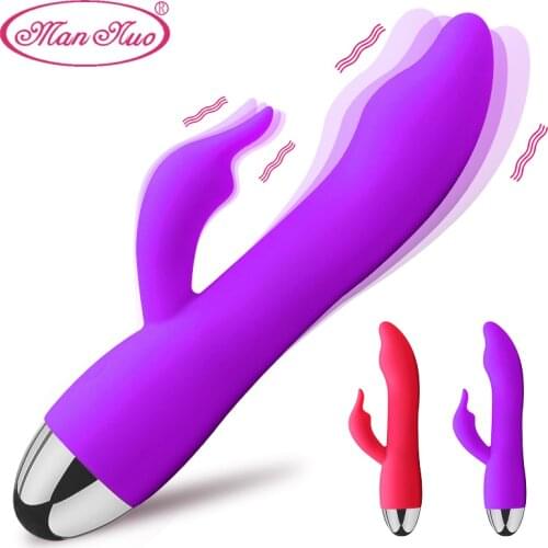 Double Dildo Vibrator Sex Toys for Woman Female Clitoral G Spot Stimulator USB Vibrators for Women Masturbator Erotic Toy Couple