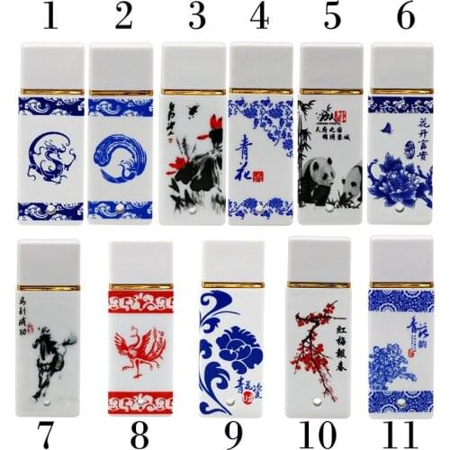 USB Flash Drive China Style Porcelain Pendrive 8G 16GB 32GB 64GB 128GB 256GB Pen Drive USB 2.0 Flash Memory Stick Storage Device
