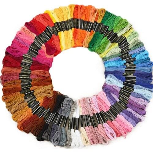 100 Colors Threads Line Polyester Cross Stitch Cotton Embroidery Thread Floss Sewing Skeins Craft Knitting Spiraea
