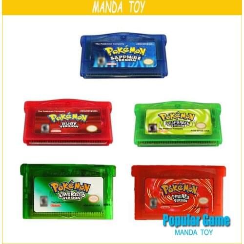 50pcs/lot GBA GAame Poke Collective Edition Video Game Cartridge Console Card for Game Boy Advance English Version