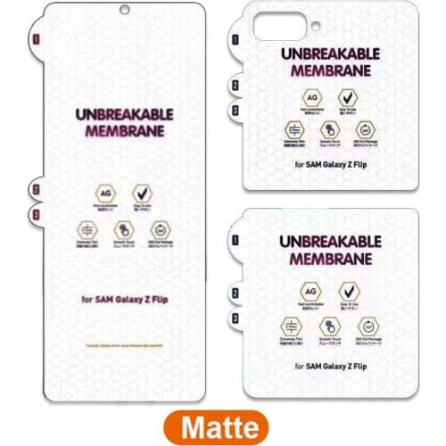 6D Matte & Glossy HD Full Cover Protective Film for Samsung Galaxy Z Flip 3 Front Back 3D Membrane TPU Screen Protector Film