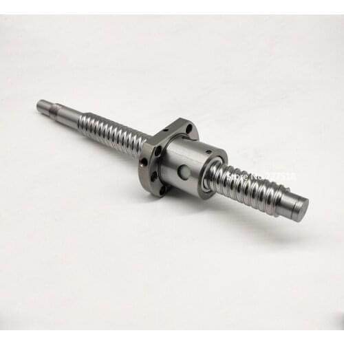 SFU2010 1100mm Ball Screw Set : 1 pc ball screw RM2010 1100mm+1pc SFU2010 ball nut cnc part standard end machined for BK/BF15