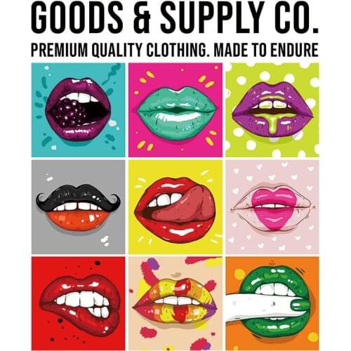 2021 NEW Clothing Lip Patches Dress Thermal Transfer Leopard Print Washable Sticker