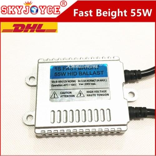 10-50pcs wholesale fast bright 55W ballast lamp ignition blocks Quick Start Digital Slim ballast SUPER VERSION HID LIGHT REACTOR
