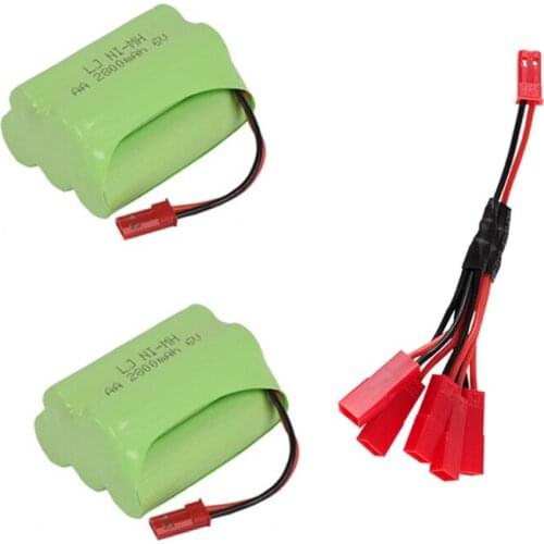 6v 2800mah T style High capacity AA Ni-MH rechargeable Battery with charger for RC car RC trucks RC boat 6v 2800 mah