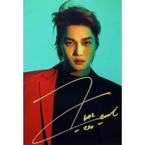Hand signed EXO KAI Kim Jong In autographed photo LOVE SHOT 5*7 122018B