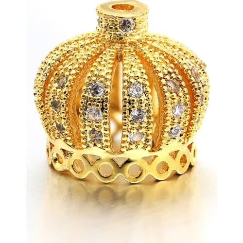 14*13mm Best Quality Brass Cubic Zirconia Tassel Cap Pendant Connector Charms, Mixed Color, Hole: 1.3mm, Model:VM9
