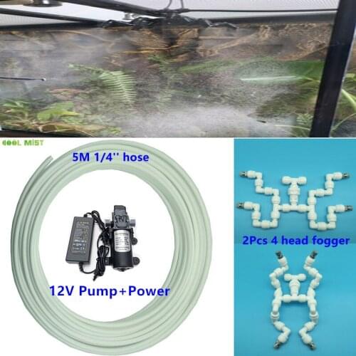 S045 360 degree rotating ecological tank sprinkler system fine atomization sprayer simulation nature rainforest reptile fogger