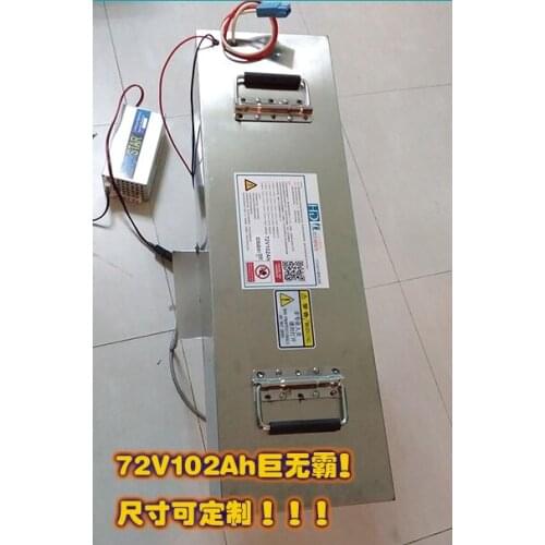 Steel case High capacity 72v 80Ah li-ion 72v battery pack inverter solar energy motorhome RV EV power supply + fast 10A charger