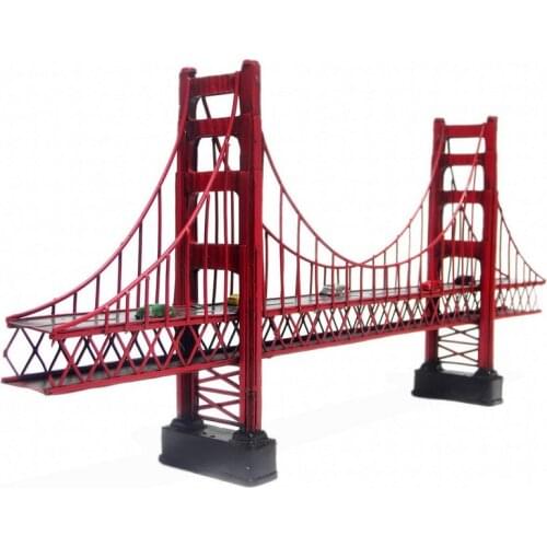 Antique classical Golden gate bridge in San Francisco,California model retro vintage metal crafts for home decoration or gift