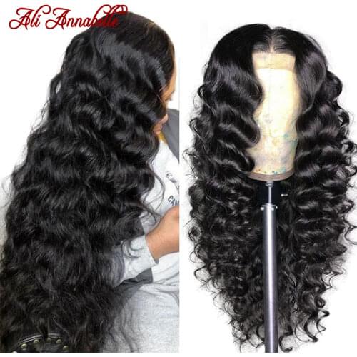 Ali Annabelle 360 Brazilian Loose Wave Lace Front Human Hair Wigs Pre Plucked Hairline Loose Deep Wave 360 Lace Frontal Wigs