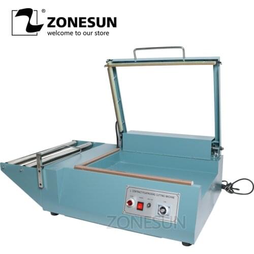 ZONESUN L Contract Film Packaging Sealing Cutting Machine Shrink Film Sealing Machine Manual Plastic Wrapping Bag Sealling Tools
