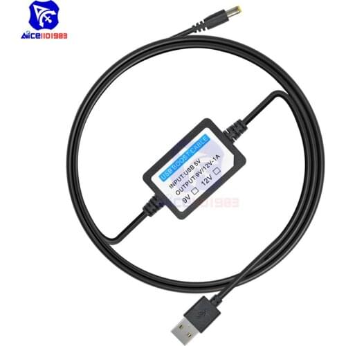 USB to 5.5*2.1mm DC Power Plug Charging Cable 5V to 9V/12V Step Up USB Boots Power Supply Cable for USB Fan Speaker Car