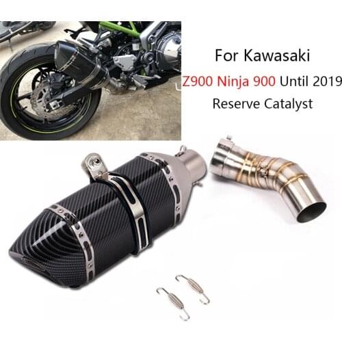 2019 and Before Z900 Ninja Exhaust Pipe Motorcycle Mid Link Tube 51mm Slip-on Mufflers with Removable Db Killer Carbon Escape