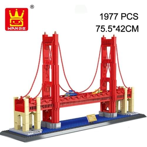 WANGE World Famous Construction Series Building Blocks DIY Assemble Bricks Toys for Children Gifts 1977pcs Bricks No.8023