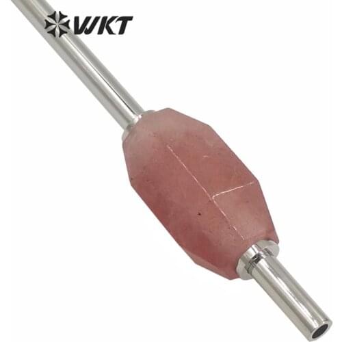 WT-G272A hot energy natural stone straw pipe familly used 304 stainless steel stone straw for daily use Drinking straw pipe