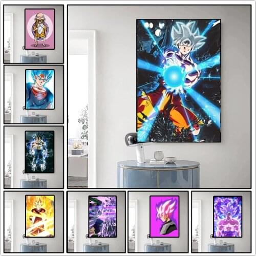 Japanese Anime Dragon Ball Monkey King Super Saiyan Piccolo Poster Art Canvas Picture Frame Wall Decoration Mural Home Painting