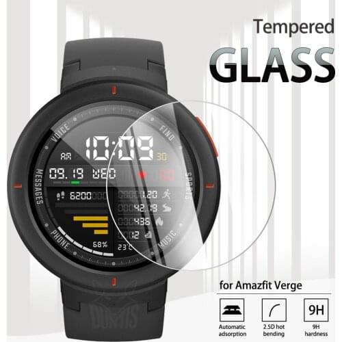 Amazfit Verge Tempered Glass Screen Protector For Xiaomi Huami Amazfit Verge Smart Watch Anti-Scratch Transparent Film