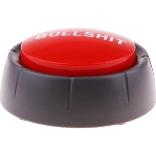 1pc Bullshit Alert Button Tabletop Joke Prank Press Button Toy Supplies