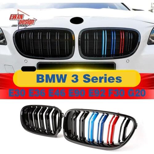 1Pcs/Set Grille Accessories New Type Grille E30 E36 E46 E90 E92 F30 G20 Sport For 2008 - 2020 BMW 3 series